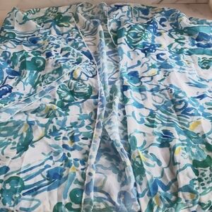 Hibluco Summer Chiffon Watercolor Floral Kimono Swimwear Cover Up Size S